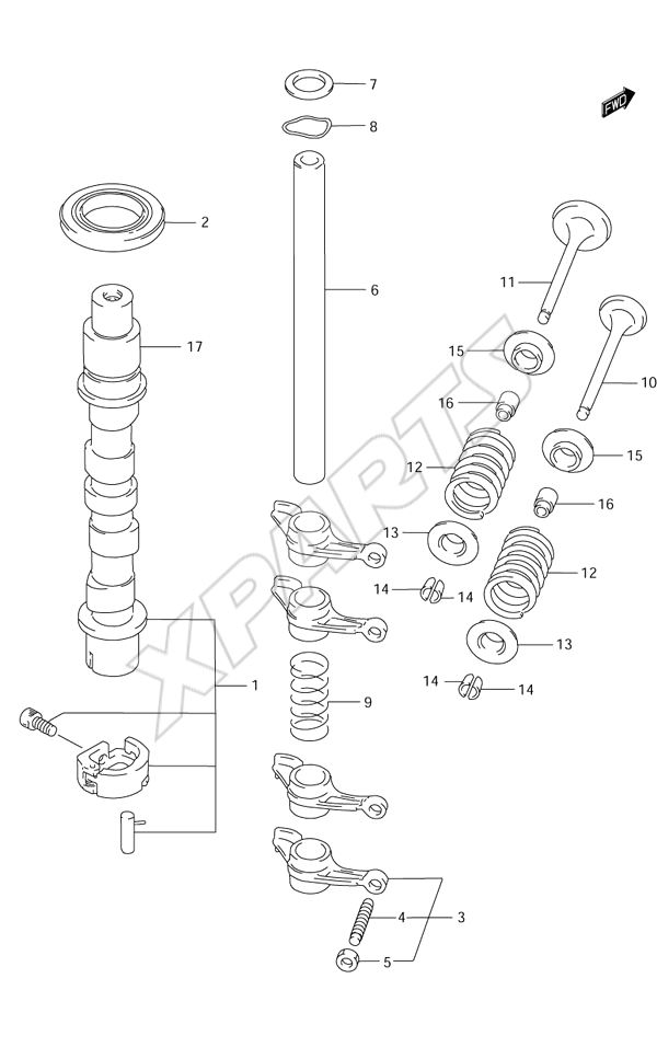  Camshaft(S/N 652501  Newer) til Suzuki motor